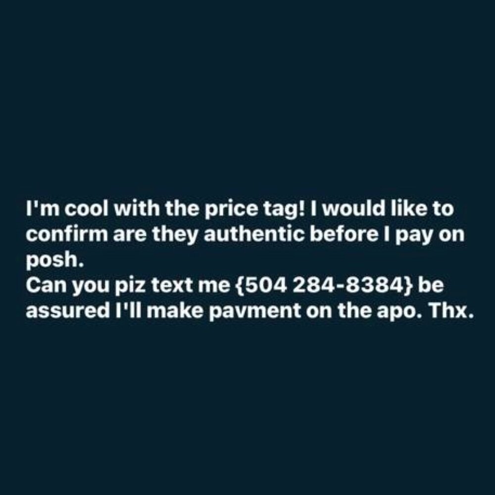 Meet your Posher, F I'm interested in the item I just liked. text me: 5042848384